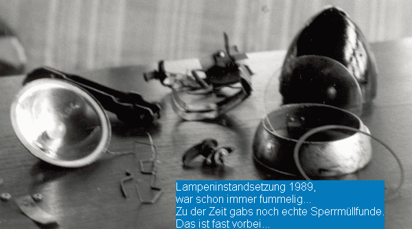 zerlegte alte Fahrradlampe...