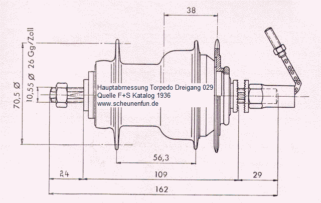 Hauptabmessung Mod 29